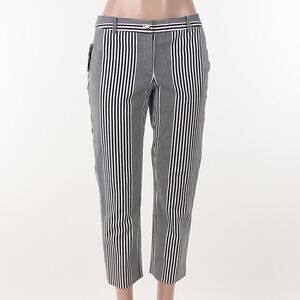 Trina Turk Dishy Stripe-Print Cropped Kick-Flare Pants